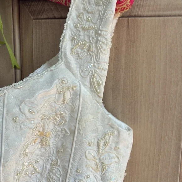 Mori Lee wedding White Floral Embroidered Gown LN - Picture 7 of 11